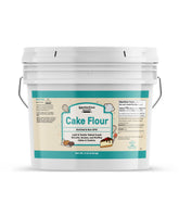 Unpretentious cake flour front packaging showing product and size benefits