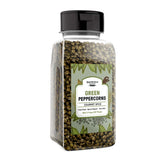 Unpretentious shaker jar front showing label and fresh spice benefit