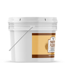 Unpretentious brand label close-up highlighting pastry flour details and clarity