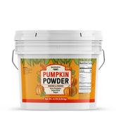 Unpretentious pumpkin powder front of pack showing weight and packaging benefit