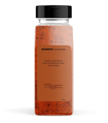 Unpretentious close-up of fine paprika texture enhancing blends