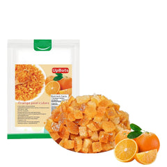 UpBots close-up of glossy candied orange peel texture for visual appeal
