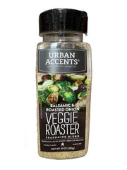 Urban Accents jar front packaging showing balsamic roasted onion label and clear jar for flavor clarity