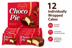 urban hj opened Choco Pie close-up revealing marshmallow center delight