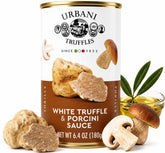 Urbani Truffles front can view showing gourmet label and serving suggestion