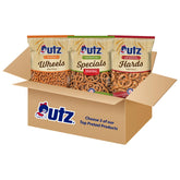 Utz bundle front packaging showing three selected pretzel bags and brand appeal