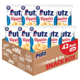 utz front packaging showing 42-count box and product branding, easy storage