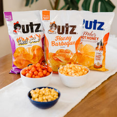 Utz Original potato chip close-up texture highlighting crisp family-crafted crunch