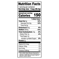 Utz single 1 oz bag opened with chips spilling, ready-to-eat snack benefit