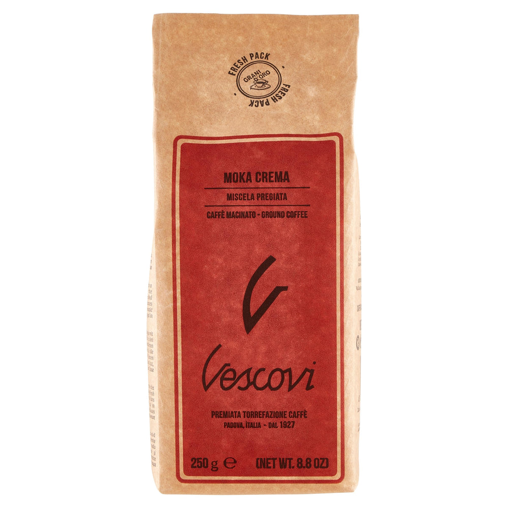 V Vescovi front packaging showing brand and bold espresso aroma benefits