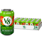 v8 low sodium front can showing label and brand, highlights portability