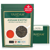VAHDAM front packaging showing resealable pouch and label benefits