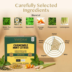 VAHDAM brewed cup releasing steam with soothing flavor benefit