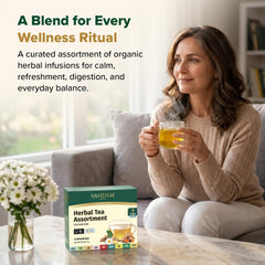 VAHDAM brewed cup steaming to highlight aroma and inviting hot herbal flavor