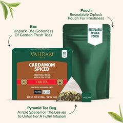 VAHDAM cardamom pods close-up emphasizing natural spice and bright aroma