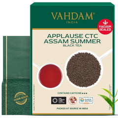 VAHDAM front packaging showing 12oz bag and branding benefit freshness