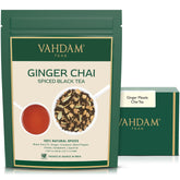 VAHDAM front packaging showing tea pouch and brand for freshness
