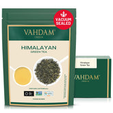 VAHDAM front packaging showing vacuum-sealed pouch and freshness benefit
