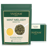 VAHDAM front packaging showing 3.5 oz bag and freshness seal, promoting convenience