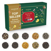 VAHDAM sampler front packaging showing variety and freshness