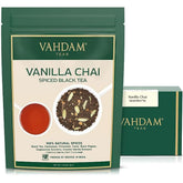 VAHDAM front packaging showing resealable pouch and product details, highlighting freshness
