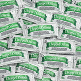 Vallary front packaging showing 30 chopped onion packets and convenience