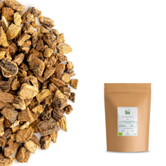 Valley of Tea gentian root decoction being prepared for herbal tea