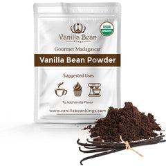 Vanilla Bean Kings front label showing product name and purity benefits