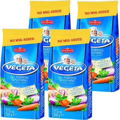 Vegeta front packaging showing label and 17.6 oz size, useful for pantry identification