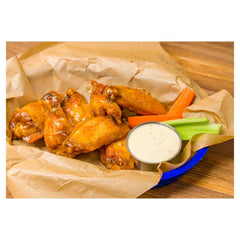 Ventura Foods glazed wings coated with sauce showing appetizing finish benefit