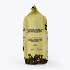 Verena Street bag label detail with roast level and certification for quick reference