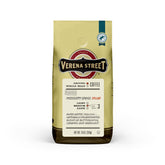 Verena Street front packaging showing 10oz decaf bag and inviting aroma