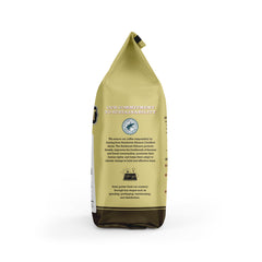 Verena Street label close-up highlighting Swiss Water decaf and kosher info