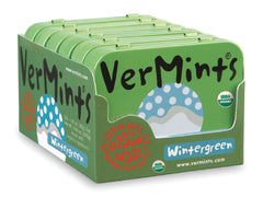 Vermints wintergreen front tin showing label and compact design for portability