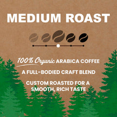 Vermont Coffee Company brewed cup top view showing rich crema and aroma