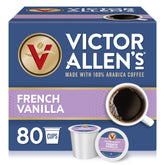 Victor Allen's front box showing 80 pods and flavor labeling for easy identification