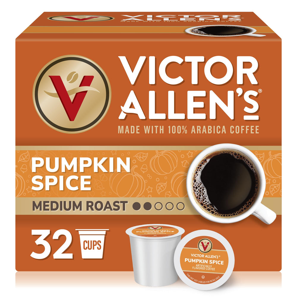 Victor Allen's front box showing 32-count packaging and seasonal branding, easy selection