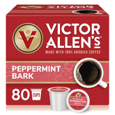 Victor Allen's front box showing 80-count pods and festive flavor