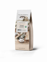 Village Favorites close-up of ground coffee texture enhancing smooth low-acid appeal