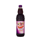 Vimto front packaging 725ml bottle showing brand and mixed fruit flavour for easy recognition