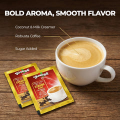 Vinacafe prepared hot coffee in a cup, Vinacafe rich aroma and smooth creaminess
