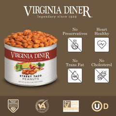 Virginia Diner peanuts in bowl at a taco bar offering bright garnish flavor