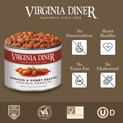 Virginia Diner macro of XL peanut texture showing meaty crunch and size