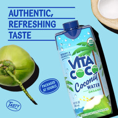Vita Coco being poured into a glass showing fresh pour and natural hydration