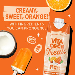 Vita Coco Treats pouring to show creamy coconutmilk texture and refreshment