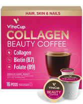 VitaCup front packaging showing 16ct box and product name with benefits