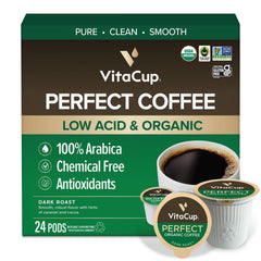 VitaCup front packaging showing 24-count box and product benefits