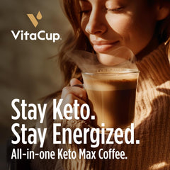 VitaCup close-up of a single K-Cup with dark roast grounds visible