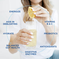 VitaCup mixed lemon drink in glass highlighting refreshing taste