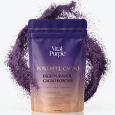 Vital Purple front packaging showing purple cacao jar and branding for nutrient density